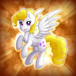 Size: 2539x2539 | Tagged: safe, artist:conniethecasanova, artist:nana-yuka, surprise, pegasus, pony, g1, cute, female, high res, looking at you, mare, smiling, solo