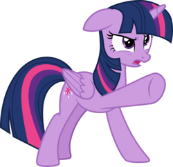 Size: 3098x3001 | Tagged: safe, artist:cloudy glow, twilight sparkle, alicorn, pony, g4, what about discord?, .ai available, angry, female, high res, jealous, mare, open mouth, pointing, raised hoof, simple background, solo, talking, transparent background, twilight sparkle (alicorn), vector