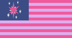 Size: 1235x650 | Tagged: safe, twilight sparkle, pony, g4, cutie mark, flag, star spangled banner