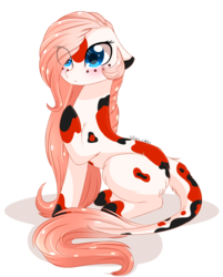 Size: 1024x1271 | Tagged: dead source, safe, artist:php146, oc, oc only, oc:mizu, earth pony, pony, female, mare, simple background, sitting, solo, transparent background