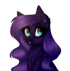 Size: 2988x3035 | Tagged: safe, artist:crazllana, oc, oc only, oc:ender heart, pegasus, pony, bust, female, high res, mare, portrait, simple background, solo, transparent background