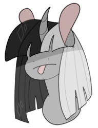 Size: 1012x1324 | Tagged: safe, artist:brownmota, oc, oc only, pony, unicorn, bust, female, mare, portrait, simple background, solo, tongue out, transparent background