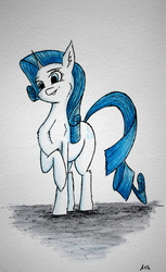 Size: 1785x2908 | Tagged: safe, artist:maneingreen, rarity, pony, g4, swiggity, traditional art, watercolor painting