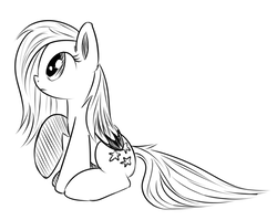 Size: 700x556 | Tagged: dead source, safe, artist:xioade, oc, oc only, pony, monochrome, sketch, solo