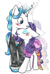 Size: 350x522 | Tagged: safe, artist:blusagi, fancypants, rarity, pony, g4, female, male, ship:raripants, shipping, straight