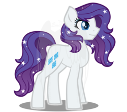 Size: 654x573 | Tagged: safe, artist:tuppkam1, rarity, pony, g4, alternate hairstyle, female, missing horn, simple background, solo, transparent background, watermark