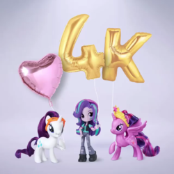 Size: 640x640 | Tagged: safe, rarity, starlight glimmer, twilight sparkle, alicorn, pony, unicorn, equestria girls, g4, official, balloon, doll, equestria girls minis, irl, photo, toy, twilight sparkle (alicorn)