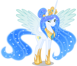 Size: 7000x5923 | Tagged: safe, artist:limedazzle, queen chrysalis, alicorn, pony, g4, absurd resolution, alternate universe, concave belly, crown, female, jewelry, princess chrysalis, regalia, show accurate, simple background, slender, solo, species swap, spread wings, thin, transparent background, vector, wings
