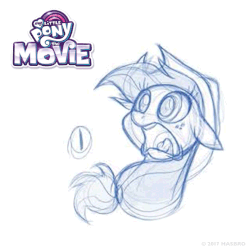 Size: 1080x1080 | Tagged: safe, applejack, pony, g4, my little pony: the movie, official, the art of my little pony: the movie, animated, concept art, female, gif, my little pony logo, solo