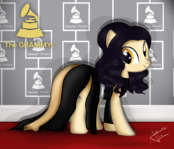 Size: 3500x3000 | Tagged: safe, artist:aldobronyjdc, oc, oc only, earth pony, pony, award show, carpet, clothes, dress, female, gala dress, grammy awards, high res, mare, phonograph, red carpet
