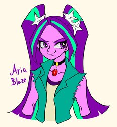 Size: 1197x1290 | Tagged: safe, artist:dokuro_ringo, aria blaze, equestria girls, g4, female, looking at you, solo