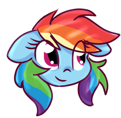 Size: 649x632 | Tagged: safe, rainbow dash, pony, g4, female, floppy ears, simple background, solo, white background