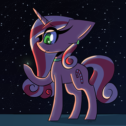 Size: 4000x4000 | Tagged: artist needed, safe, oc, oc only, oc:peppy revvy, pony, night, stars