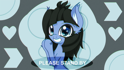 Size: 3840x2160 | Tagged: dead source, safe, artist:an-m, oc, oc only, oc:abstract module, earth pony, pony, high res, looking at you, please stand by, pony oc, smiling, solo