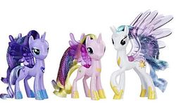 Size: 487x298 | Tagged: safe, princess cadance, princess celestia, princess luna, pony, g4, my little pony: the movie, official, female, irl, merchandise, photo, princess parade, toy