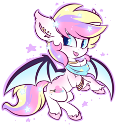 Size: 1790x1925 | Tagged: safe, artist:ashee, oc, oc only, oc:confectionery bliss, bat pony, pony, solo