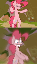 Size: 500x850 | Tagged: safe, artist:suxt0hax, pinkie pie, earth pony, pony, semi-anthro, g4, 4chan, crash bandicoot (series), crash bandicoot n. sane trilogy, drawthread, female, mare, ponified, solo