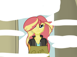 Size: 1500x1100 | Tagged: safe, sunset shimmer, equestria girls, g4, food, pizza, sad