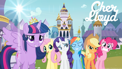 Size: 1920x1080 | Tagged: safe, artist:penguinsn1fan, artist:stabzor, artist:theshadowstone, applejack, fluttershy, pinkie pie, rainbow dash, rarity, twilight sparkle, alicorn, pony, g4, becky g, cher lloyd, mane six, oath, twilight sparkle (alicorn)