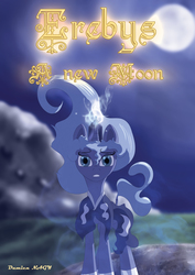 Size: 3307x4677 | Tagged: safe, artist:erebyscomics, princess luna, pony, g4, comic, disney, epic, magic, moon, style