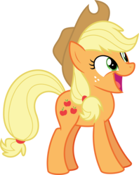 Size: 6400x8086 | Tagged: safe, artist:parclytaxel, applejack, earth pony, pony, celestial advice, g4, .svg available, absurd resolution, cute, female, happlejack, happy, irrational exuberance, jackabetes, mare, simple background, smiling, solo, transparent background, vector