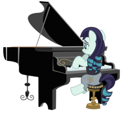 Size: 5610x5250 | Tagged: safe, artist:jhayarr23, coloratura, earth pony, pony, g4, absurd resolution, clothes, female, mare, musical instrument, piano, rara, simple background, solo, transparent background, vector