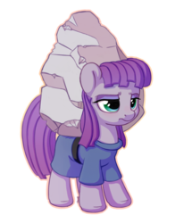 Size: 1100x1400 | Tagged: safe, artist:bobdude0, maud pie, tom, earth pony, pony, g4, female, mare, simple background, solo, transparent background