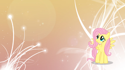 Size: 1920x1080 | Tagged: safe, artist:moongazeponies, artist:unfiltered-n, edit, fluttershy, pony, g4, abstract background, female, solo, spread wings, wallpaper, wallpaper edit, wings