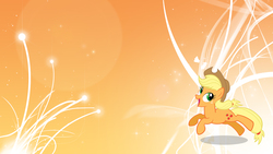 Size: 1920x1080 | Tagged: safe, artist:moongazeponies, artist:unfiltered-n, edit, applejack, earth pony, pony, g4, abstract background, female, solo, wallpaper, wallpaper edit