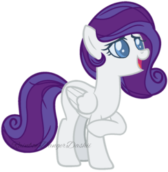Size: 1024x1050 | Tagged: safe, artist:bezziie, rarity, pegasus, pony, g4, alternate universe, base used, colored pupils, female, pegasus rarity, race swap, simple background, solo, transparent background