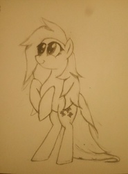 Size: 3104x4192 | Tagged: safe, artist:crazyparrot, fluttershy, pony, g4, female, solo, traditional art