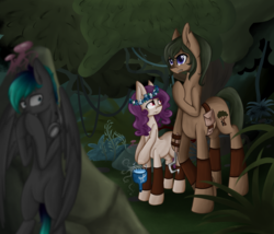 Size: 1750x1500 | Tagged: safe, artist:mailner, oc, oc only, original species, pegasus, pony, taur, forest