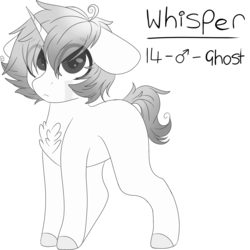 Size: 2048x2048 | Tagged: safe, artist:cinnamontee, oc, oc only, oc:whisper, ghost pony, pony, unicorn, colt, high res, male, reference sheet, simple background, solo, transparent background