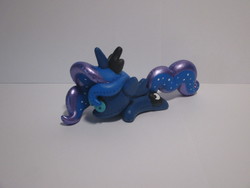 Size: 4608x3456 | Tagged: safe, artist:earthenpony, princess luna, pony, g4, high res, irl, photo, plushie, sculpture, solo, traditional art