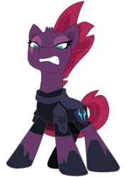 Size: 3944x5536 | Tagged: safe, artist:ejlightning007arts, tempest shadow, pony, unicorn, g4, my little pony: the movie, absurd resolution, armor, broken horn, female, horn, mare, simple background, solo, transparent background