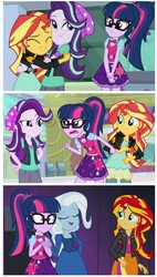 Size: 937x1652 | Tagged: safe, artist:spottedlions, artist:themexicanpunisher, artist:uponia, edit, sci-twi, starlight glimmer, sunset shimmer, trixie, twilight sparkle, equestria girls, equestria girls specials, g4, my little pony equestria girls: mirror magic, beanie, female, hat, lesbian, love triangle, magical trio, ship:sci-twishimmer, ship:sci-twixie, ship:shimmerglimmer, ship:sunsetsparkle, ship:twixie, shipping, shipping denied