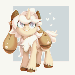 Size: 1000x1000 | Tagged: safe, artist:ls_skylight, oc, oc only, oc:cotton cuddle, pony, sheep pony, solo