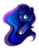 Size: 1020x1320 | Tagged: safe, artist:vird-gi, princess luna, alicorn, pony, g4, bust, cute, female, lunabetes, mare, portrait, simple background, smiling, solo, transparent background