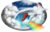 Size: 4638x2969 | Tagged: safe, artist:oneiria-fylakas, oc, oc only, oc:retro city, pegasus, pony, cloud, female, high res, mare, rainbow, solo