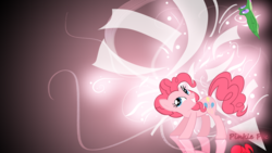Size: 1920x1080 | Tagged: safe, artist:ancientkale, gummy, pinkie pie, pony, g4, abstract background, wallpaper