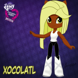 Size: 3000x3000 | Tagged: safe, artist:archooves, oc, oc only, oc:xocolatl, equestria girls, g4, cute, doll, equestria girls minis, equestria girls-ified, female, high res, pegasister, solo, toy