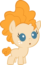 Size: 1715x2702 | Tagged: safe, artist:red4567, pear butter, earth pony, pony, g4, the perfect pear, baby, baby pony, cute, female, foal, freckles, simple background, solo, transparent background, vector, younger