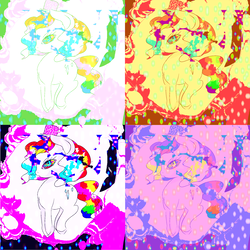 Size: 1800x1800 | Tagged: safe, artist:pipomanager-mimmi, rarity, pony, g4, andy warhol, female, solo