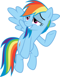 Size: 938x1200 | Tagged: safe, artist:jp, derpibooru exclusive, rainbow dash, pegasus, pony, all bottled up, .svg available, female, flying, lidded eyes, mare, simple background, smiling, solo, spread wings, svg, transparent background, vector, wings
