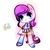 Size: 1500x1500 | Tagged: safe, artist:pipomanager-mimmi, rarity, anthro, g4, chibi, clothes, female, looking at you, solo