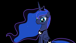 Size: 1920x1080 | Tagged: source needed, safe, artist:lunarevening, princess luna, alicorn, pony, g4, black background, female, mare, simple background, solo, vector, wallpaper