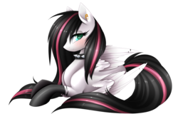 Size: 4172x2793 | Tagged: safe, artist:scarlet-spectrum, oc, oc only, oc:emala jiss, pony, blushing, clothes, female, high res, mare, simple background, socks, solo, transparent background
