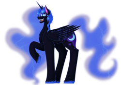 Size: 6880x4869 | Tagged: safe, artist:cornerverse, nightmare moon, alicorn, pony, g4, absurd resolution, female, mare, simple background, small head, solo, transparent background