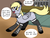 Size: 800x600 | Tagged: safe, artist:pony quarantine, derpy hooves, pony, g4, clothes, cute, eps uniform, female, grammar error, hat, innuendo, mailmare, open mouth, smiling, solo, uniform