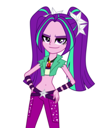 Size: 2000x2500 | Tagged: safe, artist:ponyalfonso, aria blaze, equestria girls, g4, my little pony equestria girls: rainbow rocks, belly button, clothes, female, high res, midriff, pants, simple background, solo, transparent background